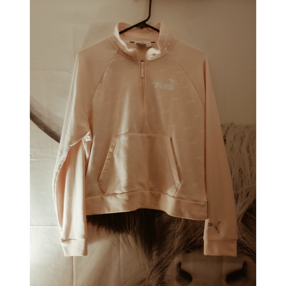 Puma half zip Cropped Sweatshirt